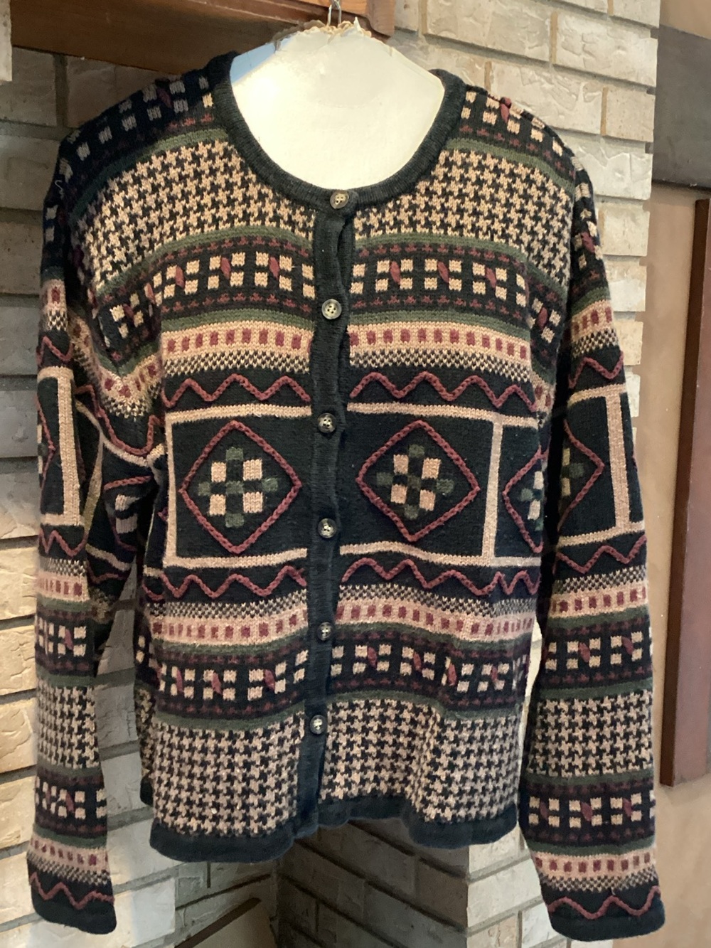 Vintage Paul Harris 90s button-down cardigan sweater